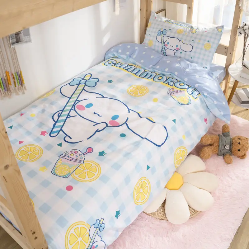 Kawaii Anime Sanrios Kuromi Cinnamoroll 3Piece Set(Pillowcase*sheet*quilt Cover) Student Dormitory Bedding Article Kids Gifts
Kawaii Anime Sanrios Kuromi Cinnamoroll 3Piece Set(Pillowcase*sheet*quilt Cover) Student Dormitory Bedding Article Kids Gifts