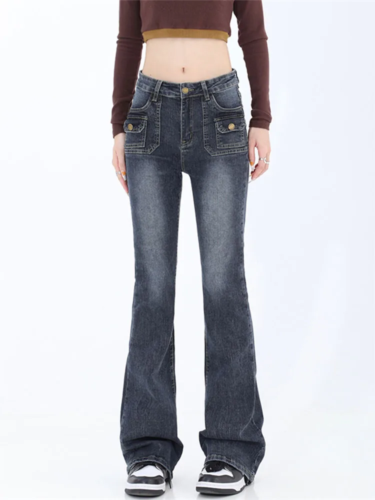 Женские джинсы в стиле гранж Y2K, винтажные расклешенные брюки с низкой талией, простые корейские джинсы для мам, Повседневная Уличная одежда 90-х, новинка 2022
Женские джинсы в стиле гранж Y2K, винтажные расклешенные брюки с низкой талией, простые корейские джинсы для мам, Повседневная Уличная одежда 90-х, новинка 2022
