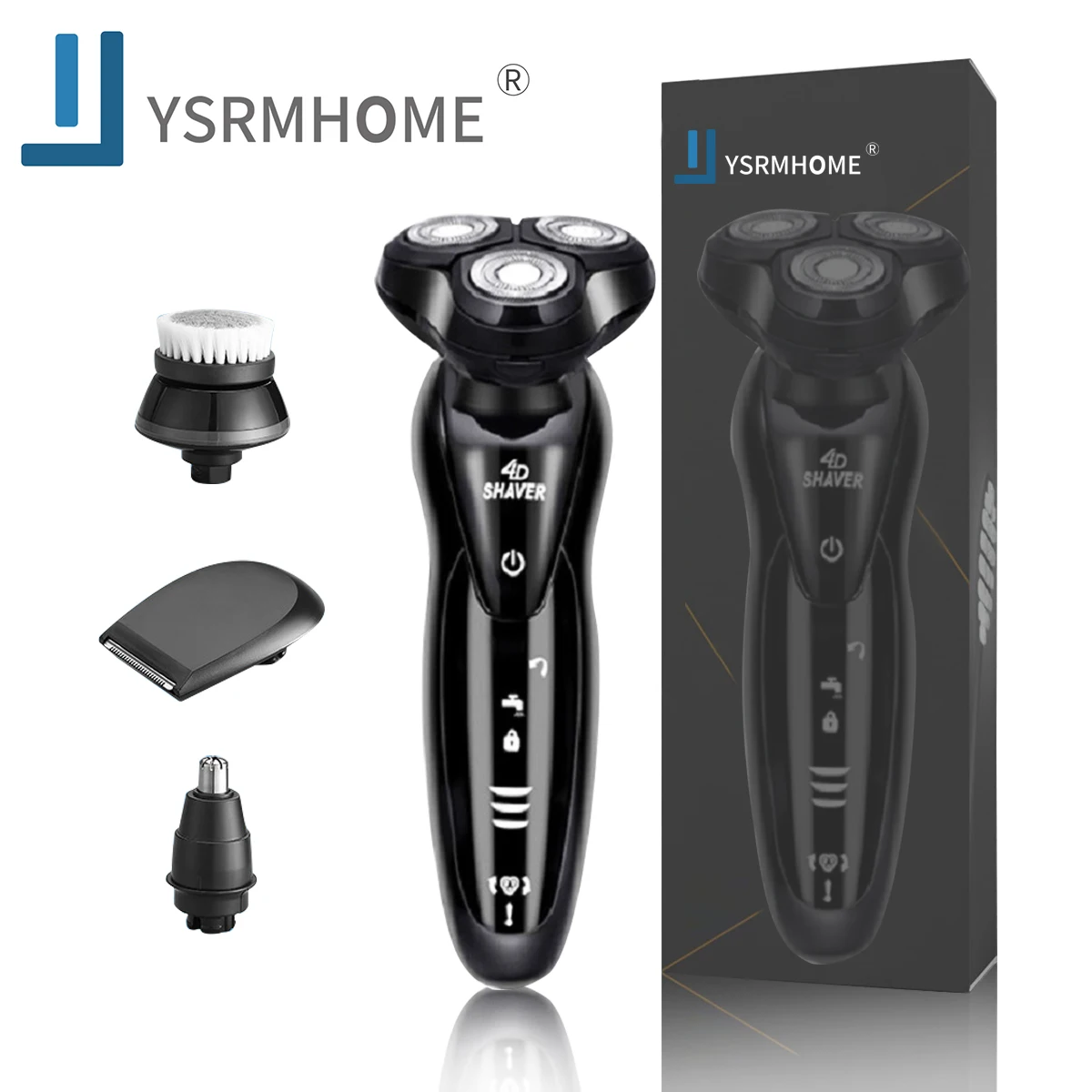 YSRMHOME 3D Electric Shaver For Men Adult 4 in 1 Hair Clipper USB Rechargeable Razor Holder Trimmer Nasal / Haircut / Facial
YSRMHOME 3D Electric Shaver For Men Adult 4 in 1 Hair Clipper USB Rechargeable Razor Holder Trimmer Nasal / Haircut / Facial