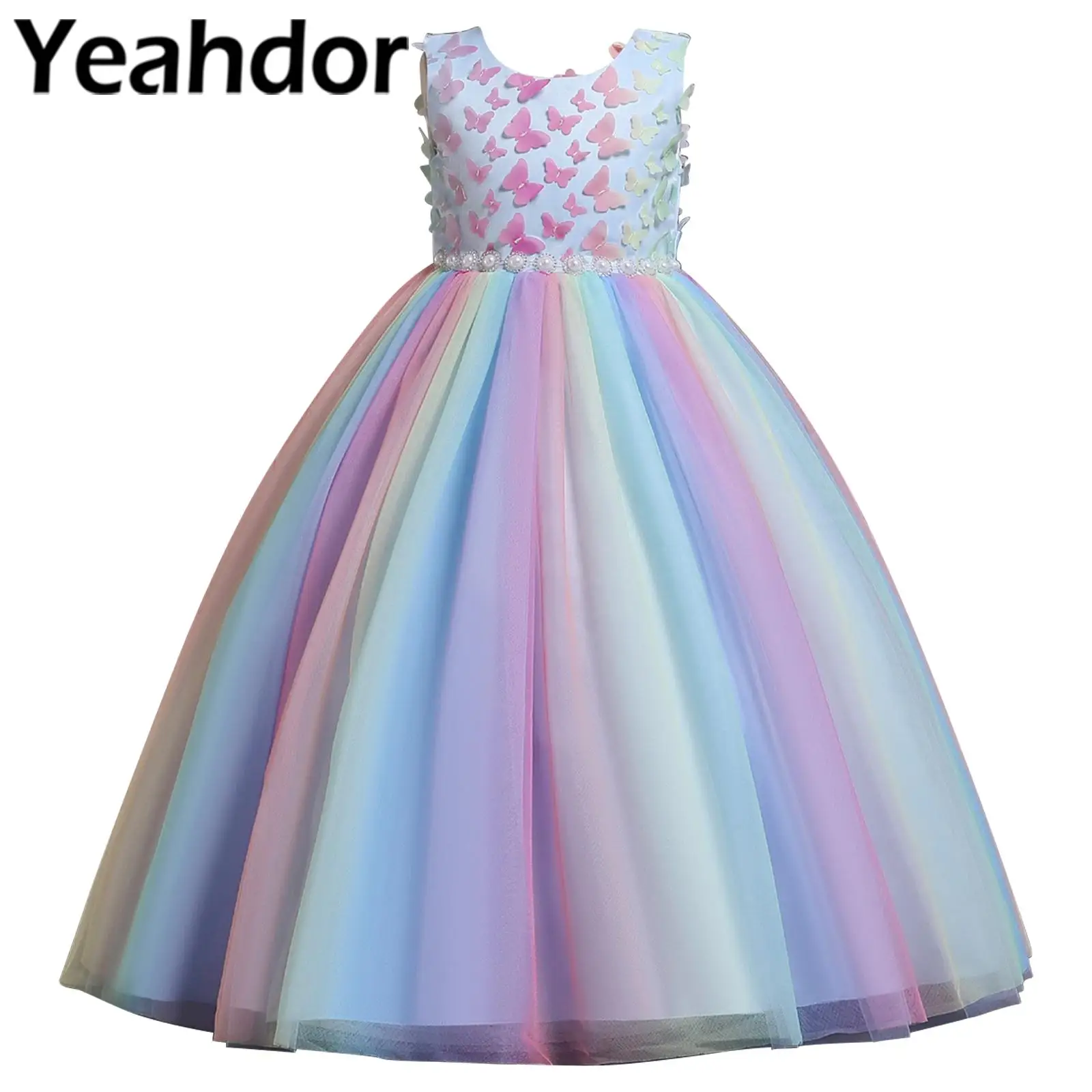 Childrens Kids Dresses for Girls Beaded Colorful Tulle Maxi Flower Girl Dresses Birhtday Party Dress Evening Wedding Costume 
Childrens Kids Dresses for Girls Beaded Colorful Tulle Maxi Flower Girl Dresses Birhtday Party Dress Evening Wedding Costume