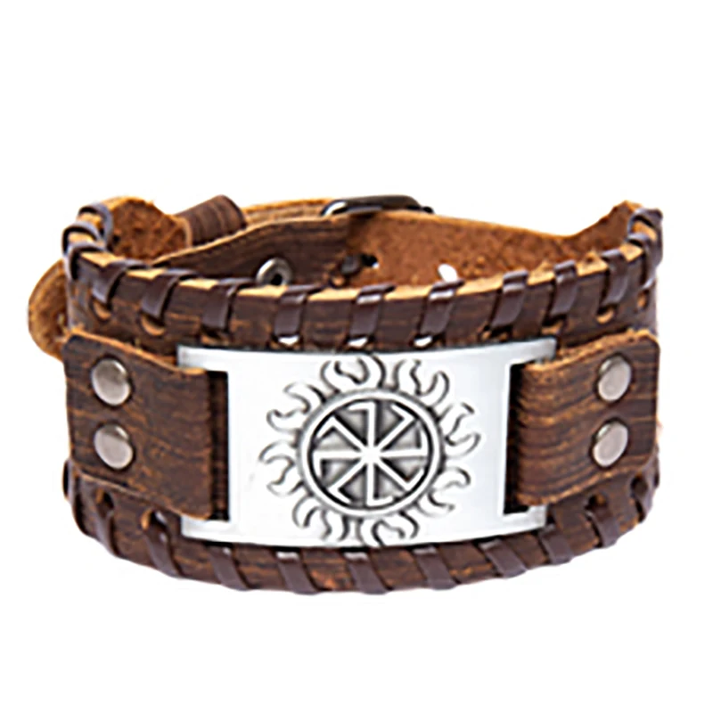 Retro Totem Design Flame Symbol Thor Bracelet Men's Bracelet Genuine Leather Nordic Viking Accessories Party Jewelry
Retro Totem Design Flame Symbol Thor Bracelet Men's Bracelet Genuine Leather Nordic Viking Accessories Party Jewelry