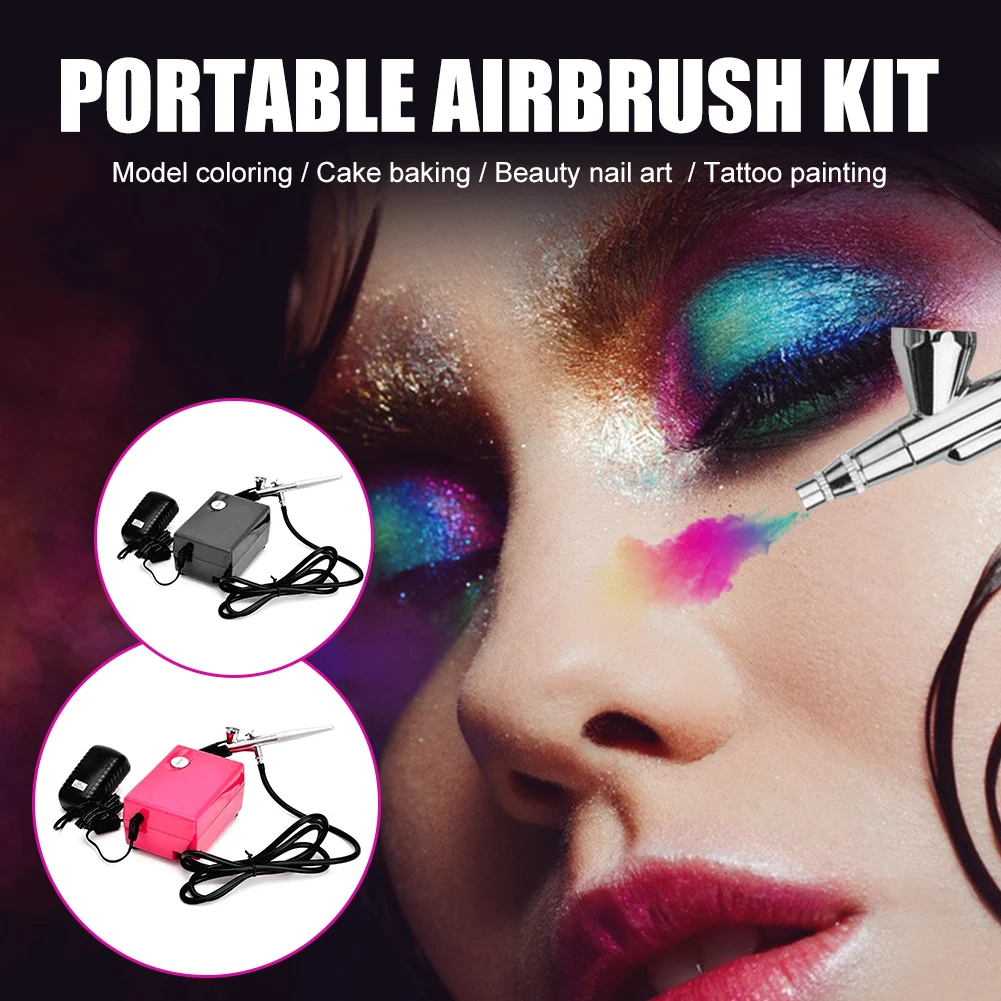 Portable Nail Airbrush Pump Kit Mini Air Compressor Spray Pump For Nail Art Craft Painting Body Tattoo Makeup Tool Set for Women
Portable Nail Airbrush Pump Kit Mini Air Compressor Spray Pump For Nail Art Craft Painting Body Tattoo Makeup Tool Set for Women