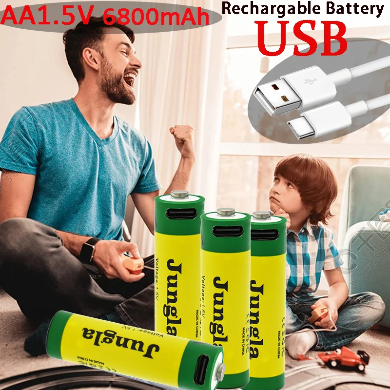 Fast charging 1.5V AA lithium ion battery with 6800mah capacity and USB rechargeable lithium USB battery for toy keyboard
Fast charging 1.5V AA lithium ion battery with 6800mah capacity and USB rechargeable lithium USB battery for toy keyboard