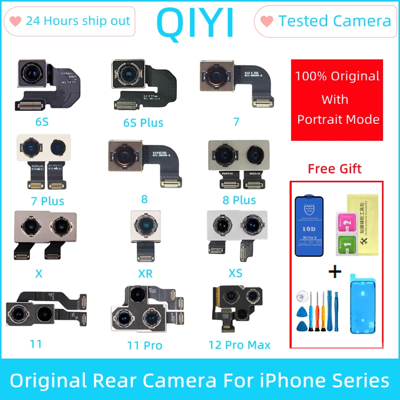 Original Rear Camera For iPhone 6S 7 8 Plus X XR XS 11 12 PRO MAX Back Camera Replacement For X XS XR Camera With Portrait Mode
Original Rear Camera For iPhone 6S 7 8 Plus X XR XS 11 12 PRO MAX Back Camera Replacement For X XS XR Camera With Portrait Mode
