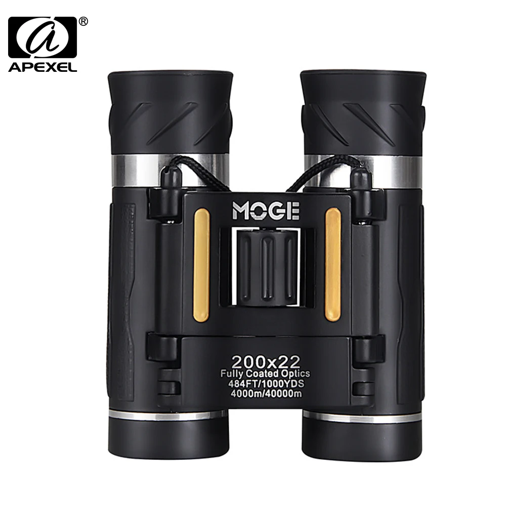 APEXEL 200X22 High Clarity Binoculars Telescope High Magnification Mini Pocket Folding Spyglass BAK4 Prism Scope for Tourism
APEXEL 200X22 High Clarity Binoculars Telescope High Magnification Mini Pocket Folding Spyglass BAK4 Prism Scope for Tourism