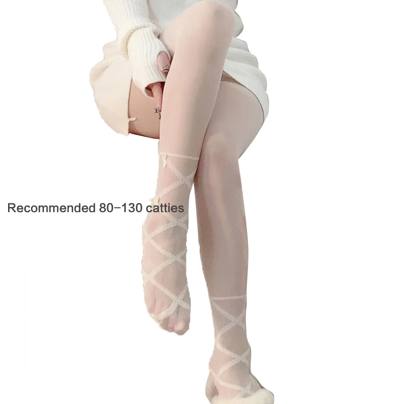 Women Lolita Sexy Thin Silky Pantyhose Calf Crisscross Bandage Tattoo Pattern Sheer Tights Sweet Bowknot Stockings
Women Lolita Sexy Thin Silky Pantyhose Calf Crisscross Bandage Tattoo Pattern Sheer Tights Sweet Bowknot Stockings