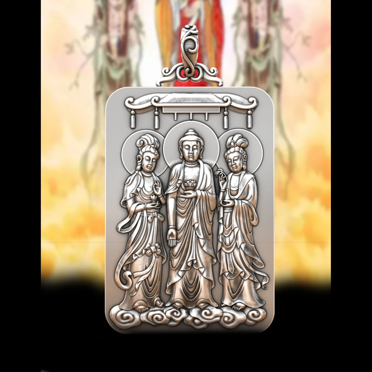 Подвеска в стиле ретро «Три святых» Tathagata Avalokitesvara, модное ожерелье, индивидуальные Универсальные мужские украшения
Подвеска в стиле ретро «Три святых» Tathagata Avalokitesvara, модное ожерелье, индивидуальные Универсальные мужские украшения