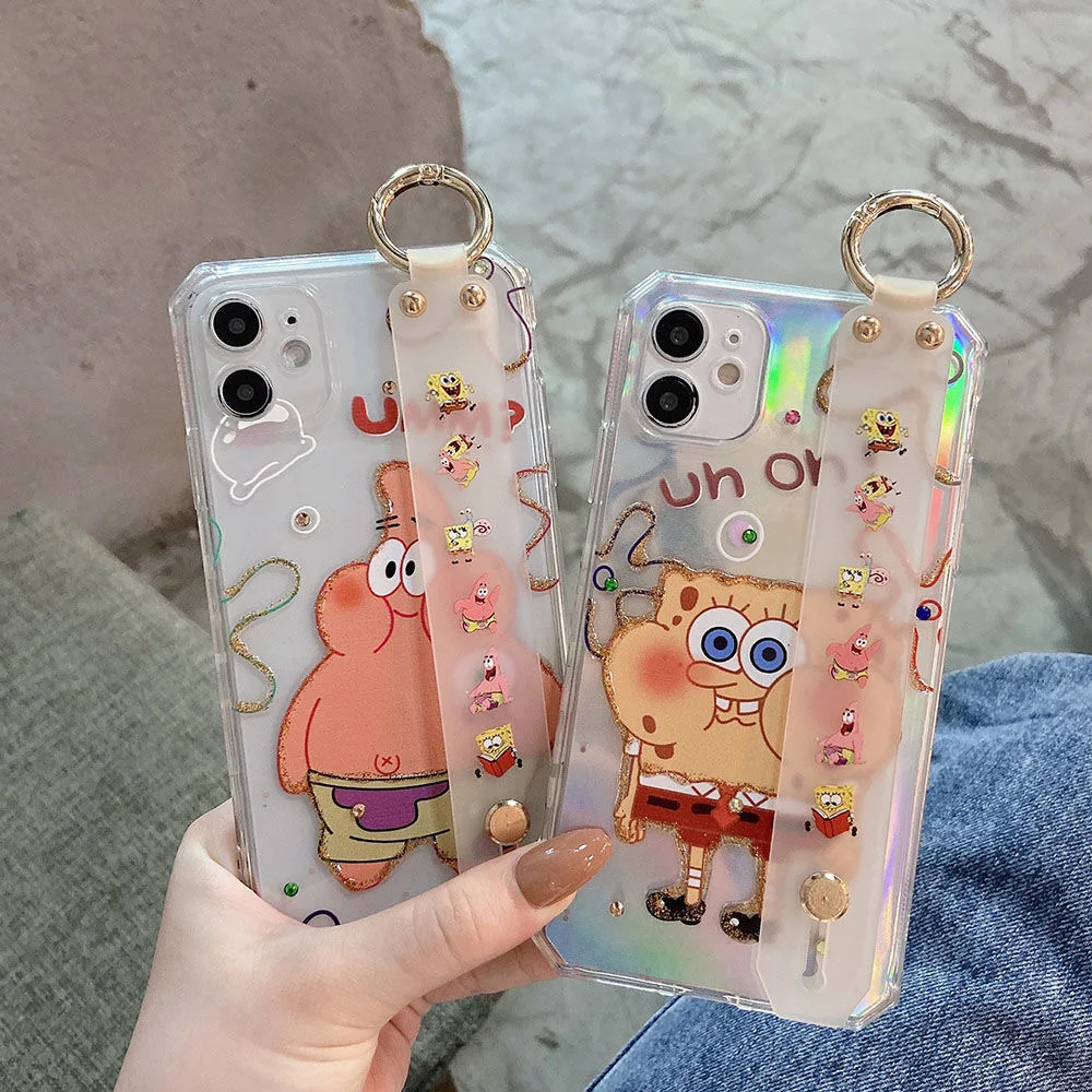 New SpongeBob Patrick Star With Wrist Strap Phone Case For iPhone 13 12 11 Mini Pro Max XR XS MAX 8 X 7 Plus SE Shockproof Cover
New SpongeBob Patrick Star With Wrist Strap Phone Case For iPhone 13 12 11 Mini Pro Max XR XS MAX 8 X 7 Plus SE Shockproof Cover