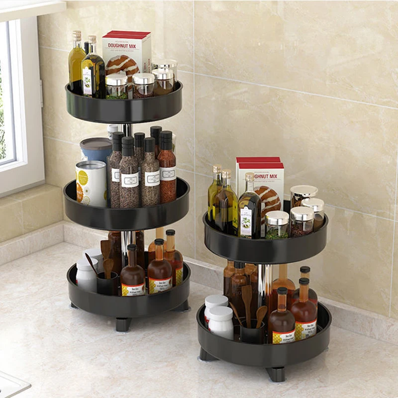 3 Layer Kitchen 360° Rotating Storage Rack Spice Box Shelf Height Adjustable Pantry Bathroom Cosmetics Classify Organizer
3 Layer Kitchen 360° Rotating Storage Rack Spice Box Shelf Height Adjustable Pantry Bathroom Cosmetics Classify Organizer