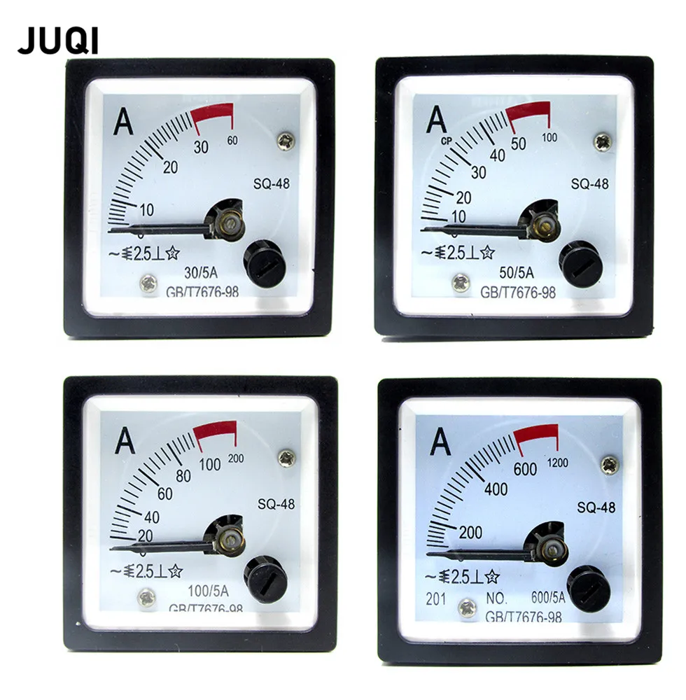 SQ-48 AC Ampere Meter 2 times overload type 1A 5A 10A 20A 50A 100/5A 600/5A 800/5A range analog Ammeter gauge panel 48x48mm
SQ-48 AC Ampere Meter 2 times overload type 1A 5A 10A 20A 50A 100/5A 600/5A 800/5A range analog Ammeter gauge panel 48x48mm