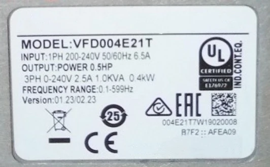 Новый оригинальный VFD004E21T
Новый оригинальный VFD004E21T