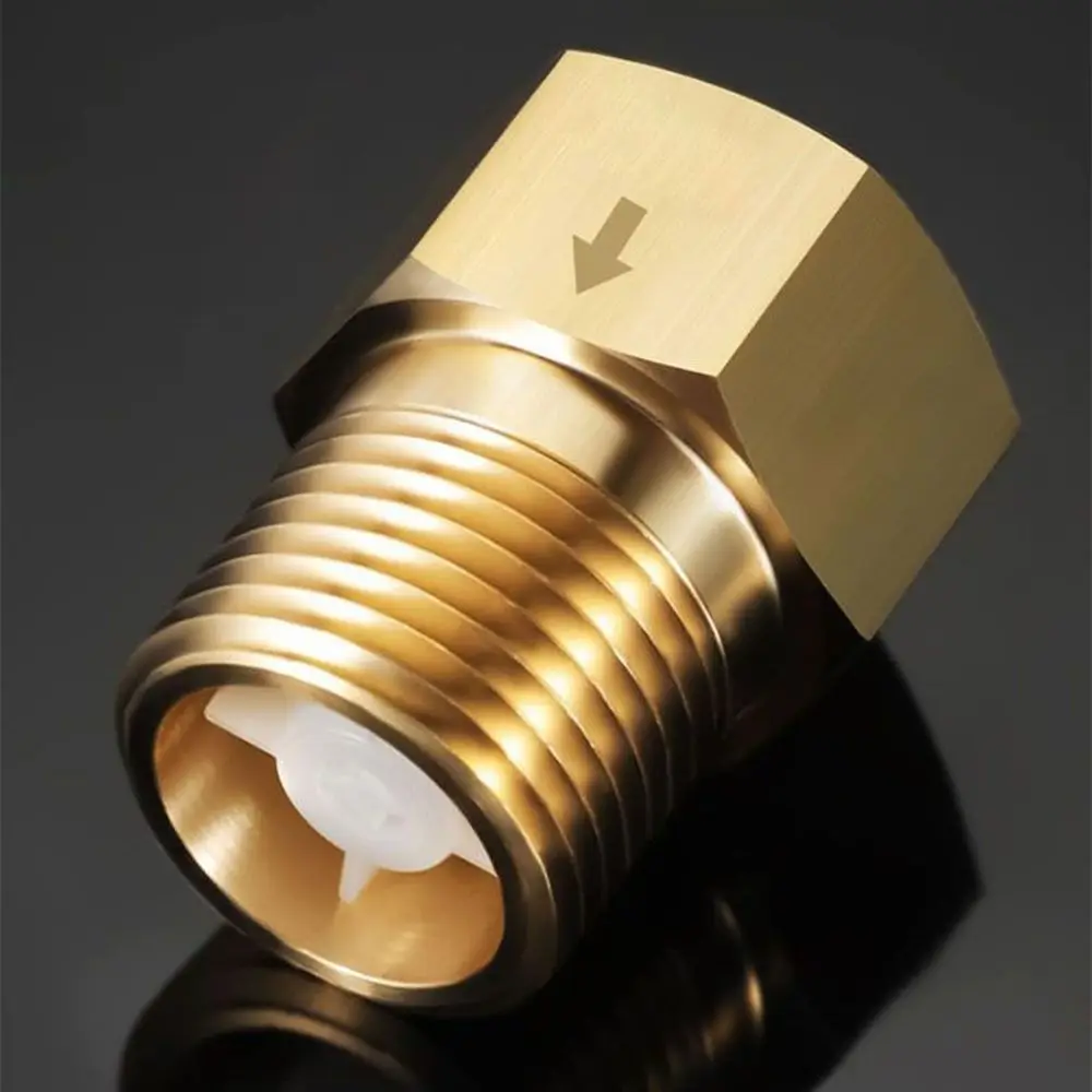 

Gold One-way Valve Durable 1/2" Female to Male Thread Backflow Valve Ozone Resistance Brass Check Valve Oil Water Gas