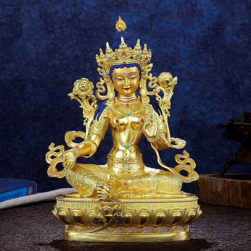 Статуэтка тара Гуаньинь из зеленой меди, 21 см
Статуэтка тара Гуаньинь из зеленой меди, 21 см