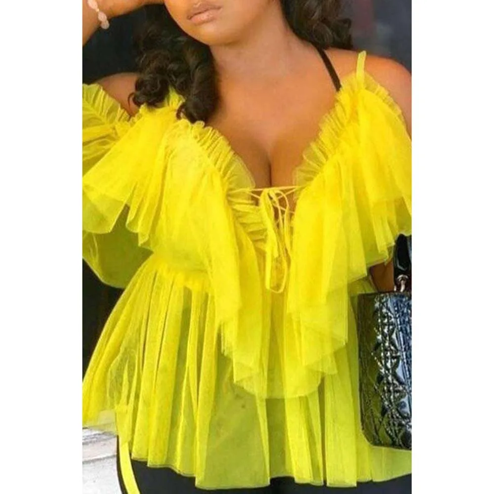Blouses Sexy V-Neck Sling Shirt Fashion Mesh Loose Casual Off Shoulder 2022 Fashon African Spring Summer Fat Ladies Top
Blouses Sexy V-Neck Sling Shirt Fashion Mesh Loose Casual Off Shoulder 2022 Fashon African Spring Summer Fat Ladies Top
