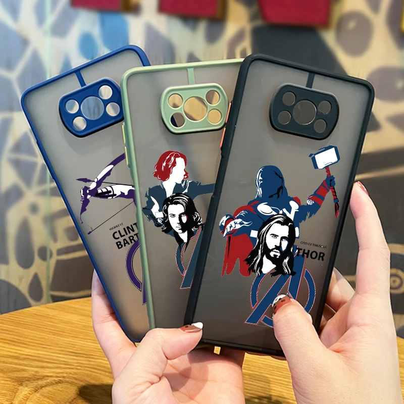 Marvel Hero Avengers For Xiaomi Mi 11T 11 10 Ultra Pro Lite Note10 Poco X3 F3 GT NFC M3 Frosted Translucent Phone Case Cover
Marvel Hero Avengers For Xiaomi Mi 11T 11 10 Ultra Pro Lite Note10 Poco X3 F3 GT NFC M3 Frosted Translucent Phone Case Cover