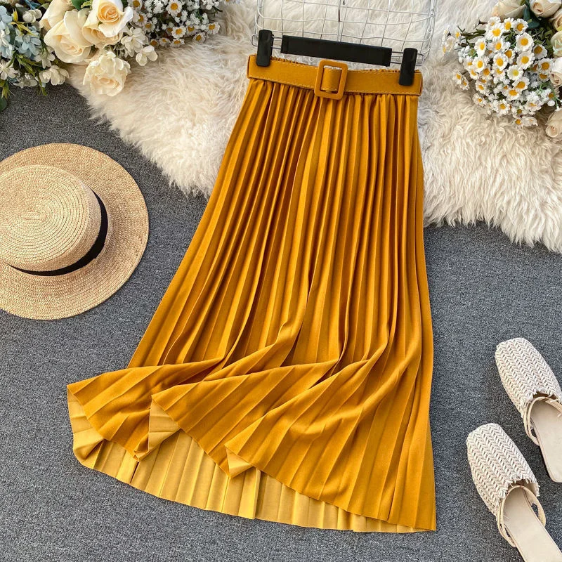 Pleated Skirt Skirt Women's Spring And Autumn Large Size High Waist Thin Cover Span Mid-length
Pleated Skirt Skirt Women's Spring And Autumn Large Size High Waist Thin Cover Span Mid-length