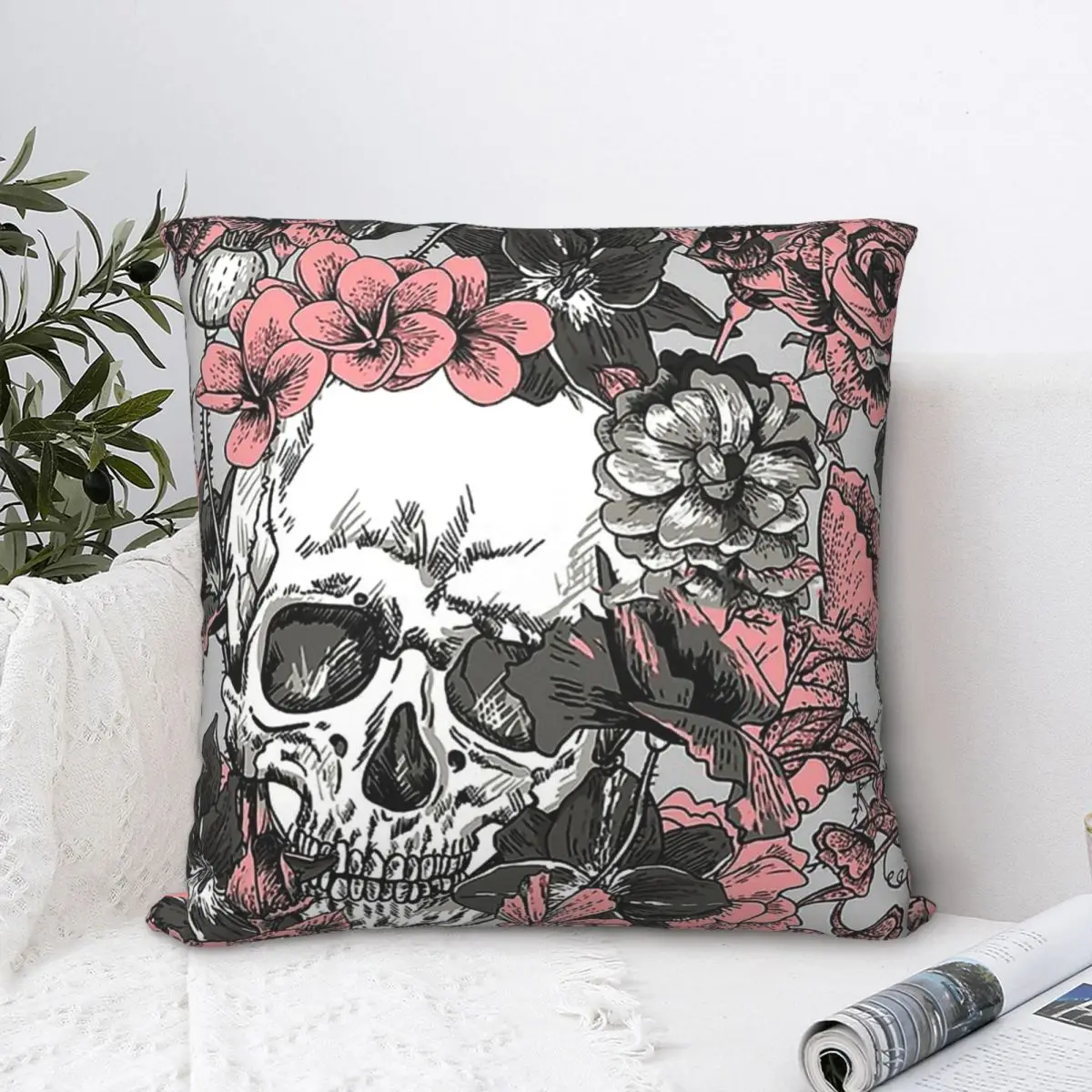 Skulls Flowers Hug Pillowcase Skeleton Backpack Cushion Home DIY Printed Chair Coussin Covers Decorative 
Skulls Flowers Hug Pillowcase Skeleton Backpack Cushion Home DIY Printed Chair Coussin Covers Decorative