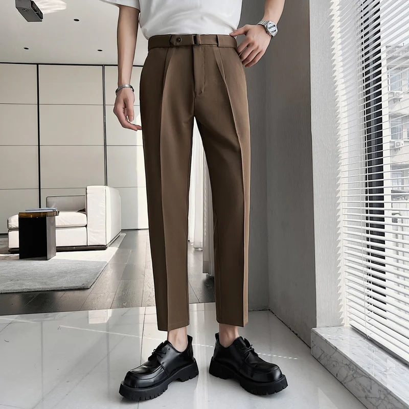 4 Color Suit Pants Men Slim Fashion Social Mens Dress Pants British Style Straight Casual Pants Mens Office Formal Trousers
4 Color Suit Pants Men Slim Fashion Social Mens Dress Pants British Style Straight Casual Pants Mens Office Formal Trousers