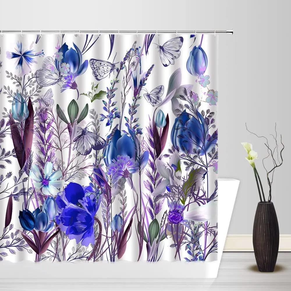 Floral Herbs Shower Curtain Vintage Flower Butterfly Colorful Wild Plant Nature Sceneic Waterproof Bath Curtains Bathroom Screen
Floral Herbs Shower Curtain Vintage Flower Butterfly Colorful Wild Plant Nature Sceneic Waterproof Bath Curtains Bathroom Screen