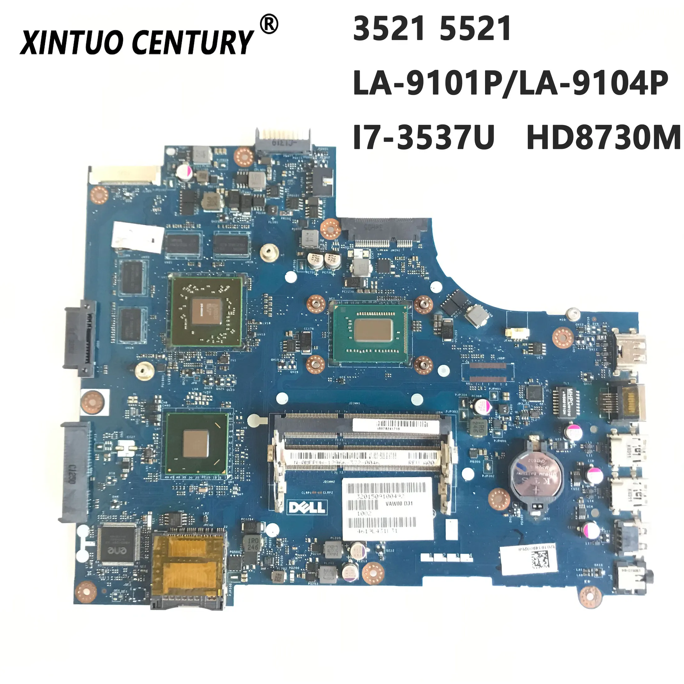 CN-0MFPUH 0MFPUH for DELL inspiron 15R 3521 5521 laptop motherboard LA-9101P LA-9104P with I7-3537U CPU HD8730M 2GB 100% tested
CN-0MFPUH 0MFPUH for DELL inspiron 15R 3521 5521 laptop motherboard LA-9101P LA-9104P with I7-3537U CPU HD8730M 2GB 100% tested