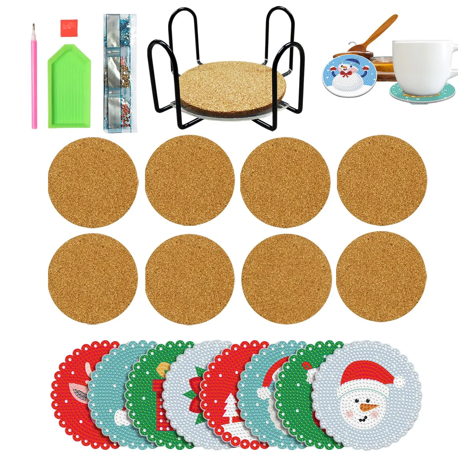 Coasters Kit Christmas Themed DIY Coaster With Holder Arts And Crafts For Adults 5D Kits
Coasters Kit Christmas Themed DIY Coaster With Holder Arts And Crafts For Adults 5D Kits
