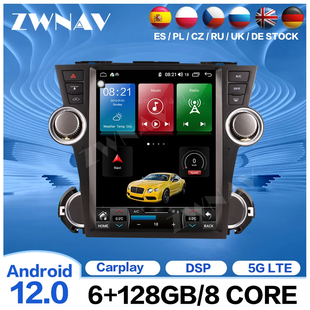 Carplay Radio Receiver For Toyota Highlander 2009-2013 Tesla 1 Din Android Multimedia Player Auto Touch Screen Stereo Head Unit
Carplay Radio Receiver For Toyota Highlander 2009-2013 Tesla 1 Din Android Multimedia Player Auto Touch Screen Stereo Head Unit