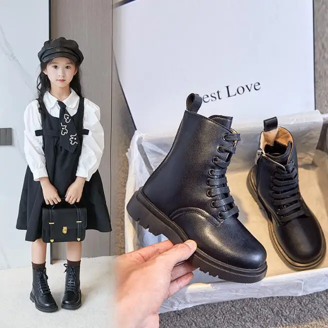 Kids Boots Autumn/Winter Children Boots Boys Girls Leather Boots Plush Fashion Waterproof Non-slip Warm Kids Boots Shoes 26-36
Kids Boots Autumn/Winter Children Boots Boys Girls Leather Boots Plush Fashion Waterproof Non-slip Warm Kids Boots Shoes 26-36