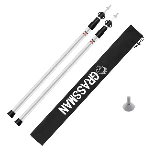 Tarp Poles, Adjustable Aluminum 7.5’/8.2’ Tent Poles, Portable and Lightweight Shelter Poles
Tarp Poles, Adjustable Aluminum 7.5’/8.2’ Tent Poles, Portable and Lightweight Shelter Poles