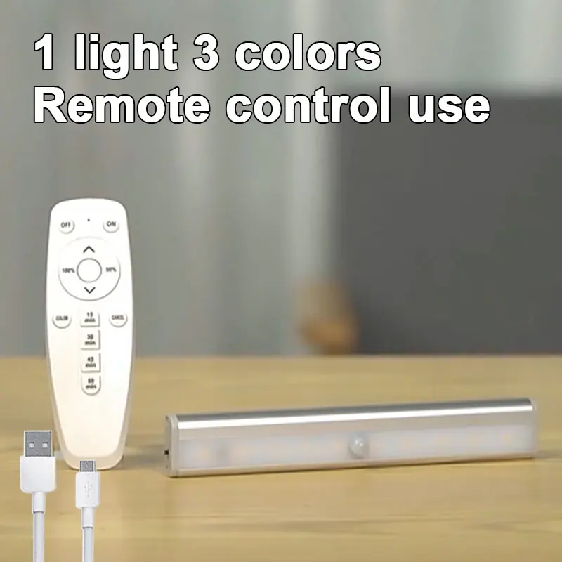3 Colors LED Cabinet Light USB Recharge Night Light Touch And Remote Control Bedside Lamp Aluminum Kitchen Wardrobe Table Lamp
3 Colors LED Cabinet Light USB Recharge Night Light Touch And Remote Control Bedside Lamp Aluminum Kitchen Wardrobe Table Lamp