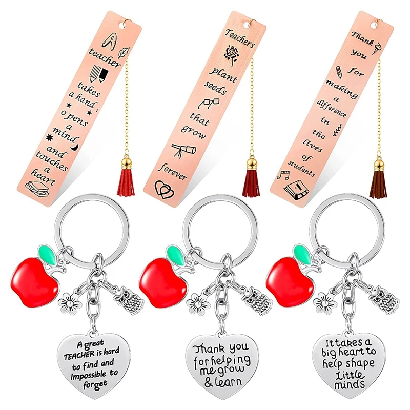 Appreciation Gifts For Teacher Include 3 Pieces Heart Pendant Teacher Keychains And 3 Pieces Teacher Bookmarks
Appreciation Gifts For Teacher Include 3 Pieces Heart Pendant Teacher Keychains And 3 Pieces Teacher Bookmarks