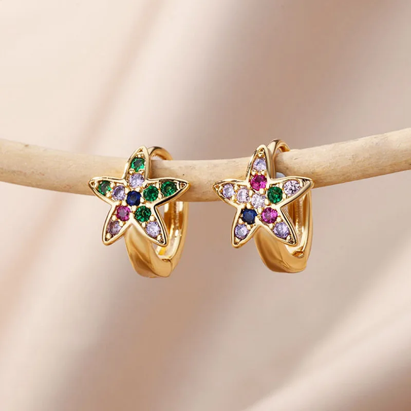 Zircon Star Stud Earrings For Women Colored Stainless Steel Gold Plated Star Earring Wedding Aesthetic Jewelry Gift Bijoux Femme
Zircon Star Stud Earrings For Women Colored Stainless Steel Gold Plated Star Earring Wedding Aesthetic Jewelry Gift Bijoux Femme