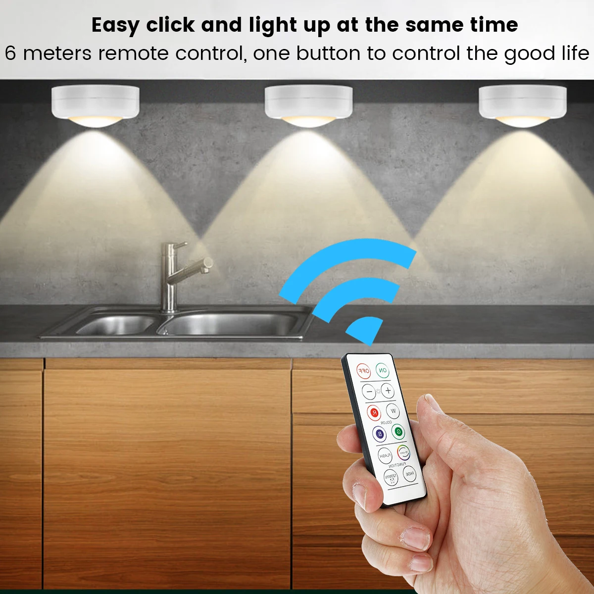16Colors LED Puck Light Remote Control Dimmable Wireless Touch Sensor Battery Operated Kitchen Hallway Closet Cabinet Night Lamp
16Colors LED Puck Light Remote Control Dimmable Wireless Touch Sensor Battery Operated Kitchen Hallway Closet Cabinet Night Lamp