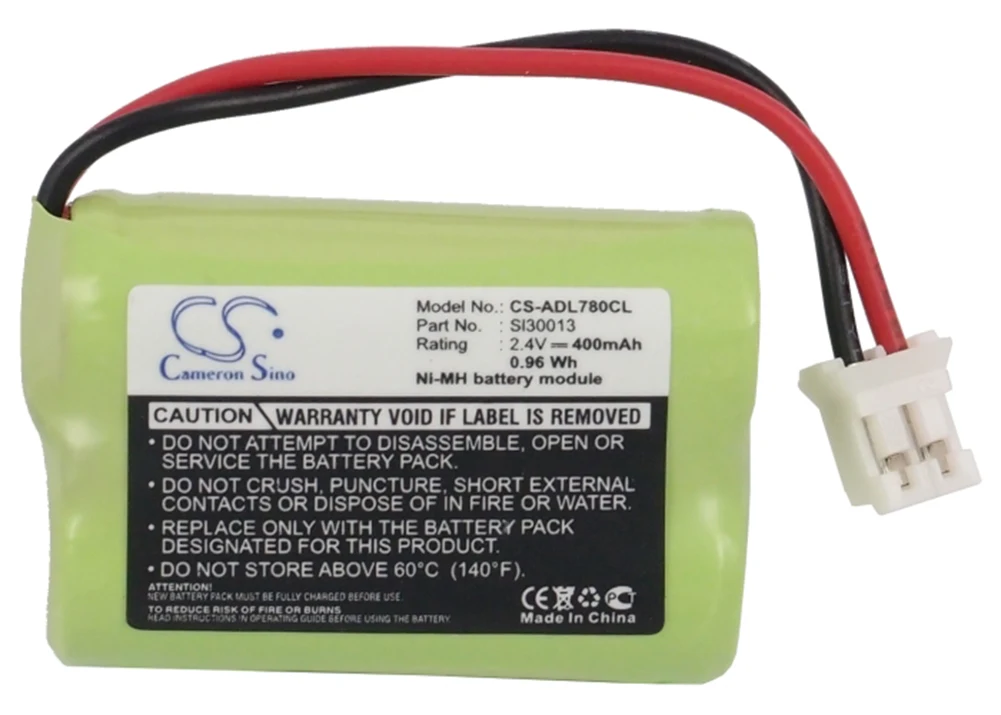 Cameron Sino 400mA Battery for Audioline DECT 7800,DECT 7800 Micro,DECT 7800B,DECT 7801 SL30013
Cameron Sino 400mA Battery for Audioline DECT 7800,DECT 7800 Micro,DECT 7800B,DECT 7801 SL30013
