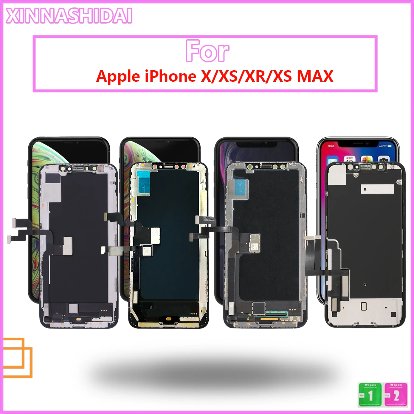 100% протестированный ЖК-экран для iphone X XS XR, ЖК-дисплей, сенсорный экран, дигитайзер в сборе для iphone X XS Max
100% протестированный ЖК-экран для iphone X XS XR, ЖК-дисплей, сенсорный экран, дигитайзер в сборе для iphone X XS Max