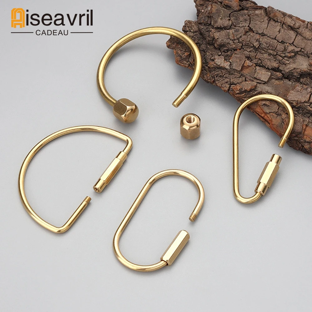 Brass Keychain With Lock D Key Chain Gold Color Camping Carabiner Survival Camping Equipment Buckles Hooks Key Ring Accessories
Brass Keychain With Lock D Key Chain Gold Color Camping Carabiner Survival Camping Equipment Buckles Hooks Key Ring Accessories