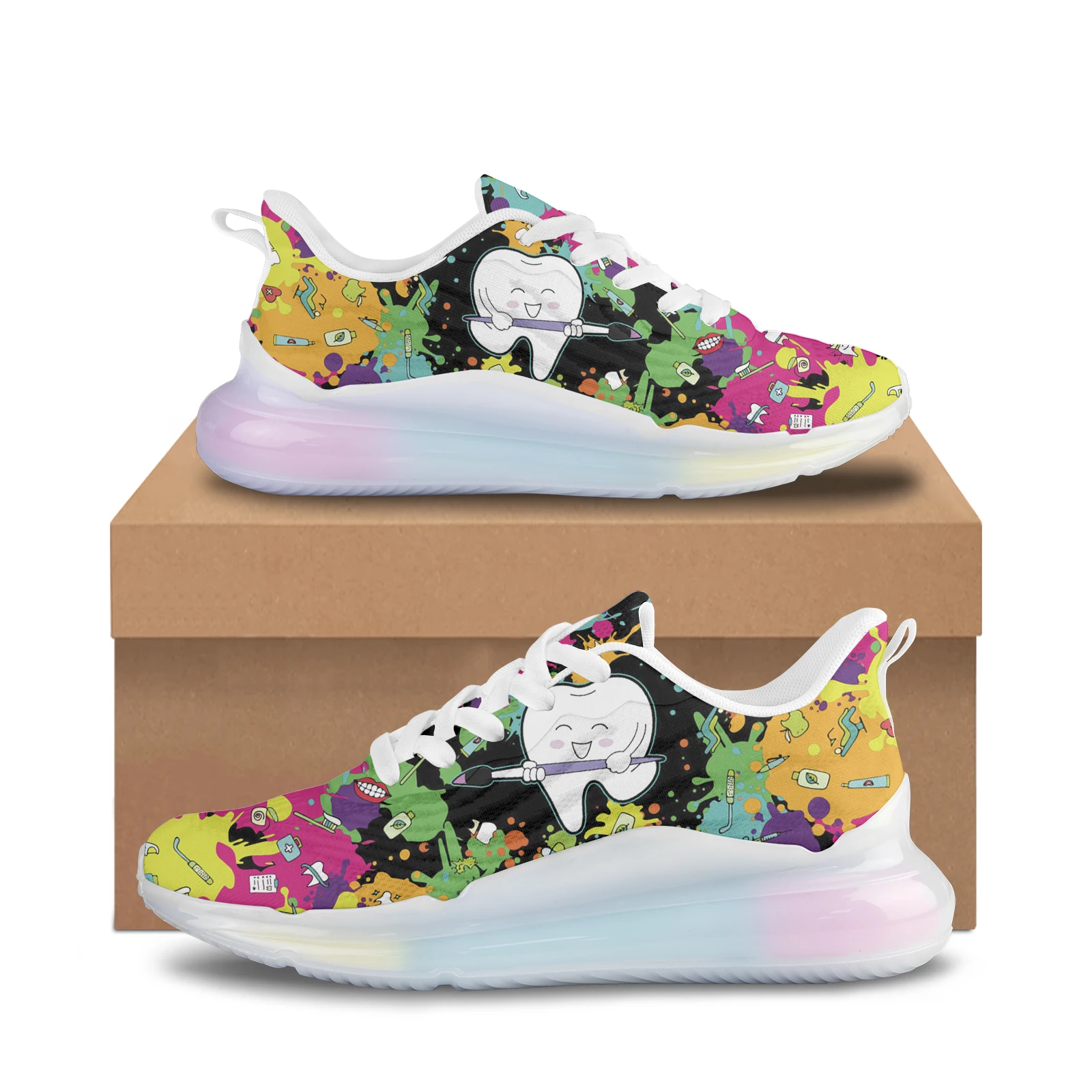 Cute Cartoon Tooth Graffiti Printed Air Cushion Shoes Mesh Breathable Outdoor Sport Sneakers Training Shoes Air Cushion Shoes
Cute Cartoon Tooth Graffiti Printed Air Cushion Shoes Mesh Breathable Outdoor Sport Sneakers Training Shoes Air Cushion Shoes