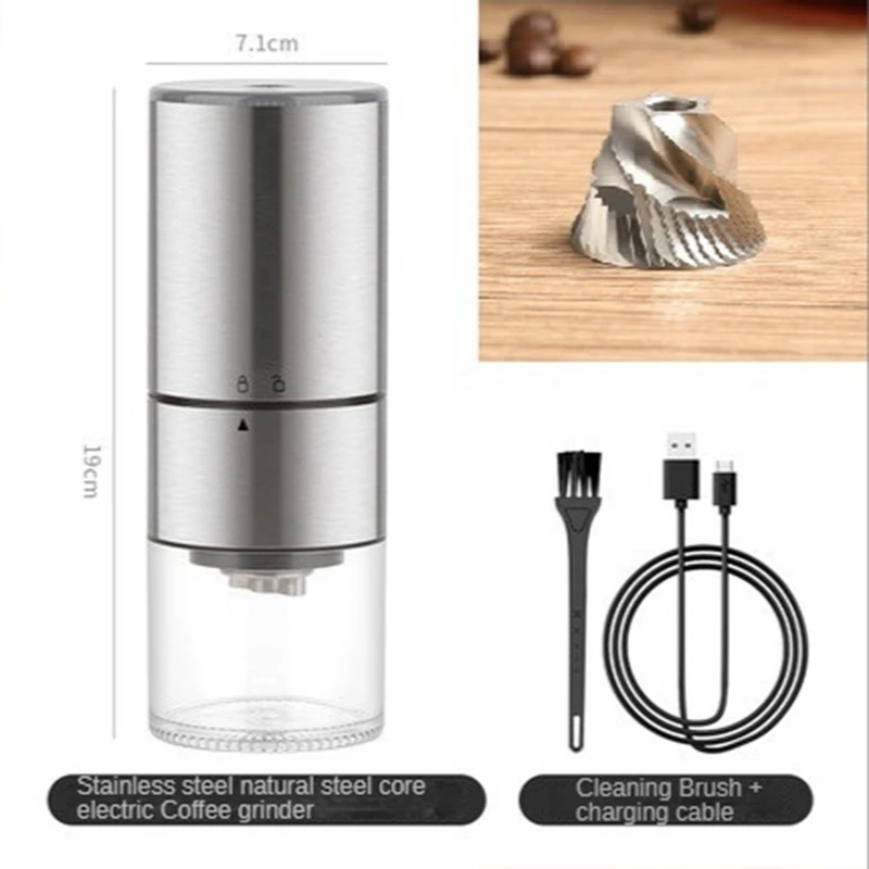 Portable Electric Coffee Grinder TYPE-C USB Charge Stainless Steel Coffee Beans Grinder For Espresso/Drip/Cold Brew
Portable Electric Coffee Grinder TYPE-C USB Charge Stainless Steel Coffee Beans Grinder For Espresso/Drip/Cold Brew