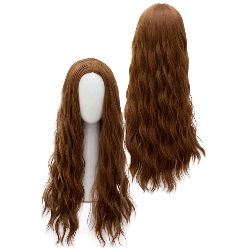 

Wanda Wigs Scarlet Witch Cosplay Costume Accessories Brown Color Long Wave Wig Women Synthetic Hair Halloween Party Props