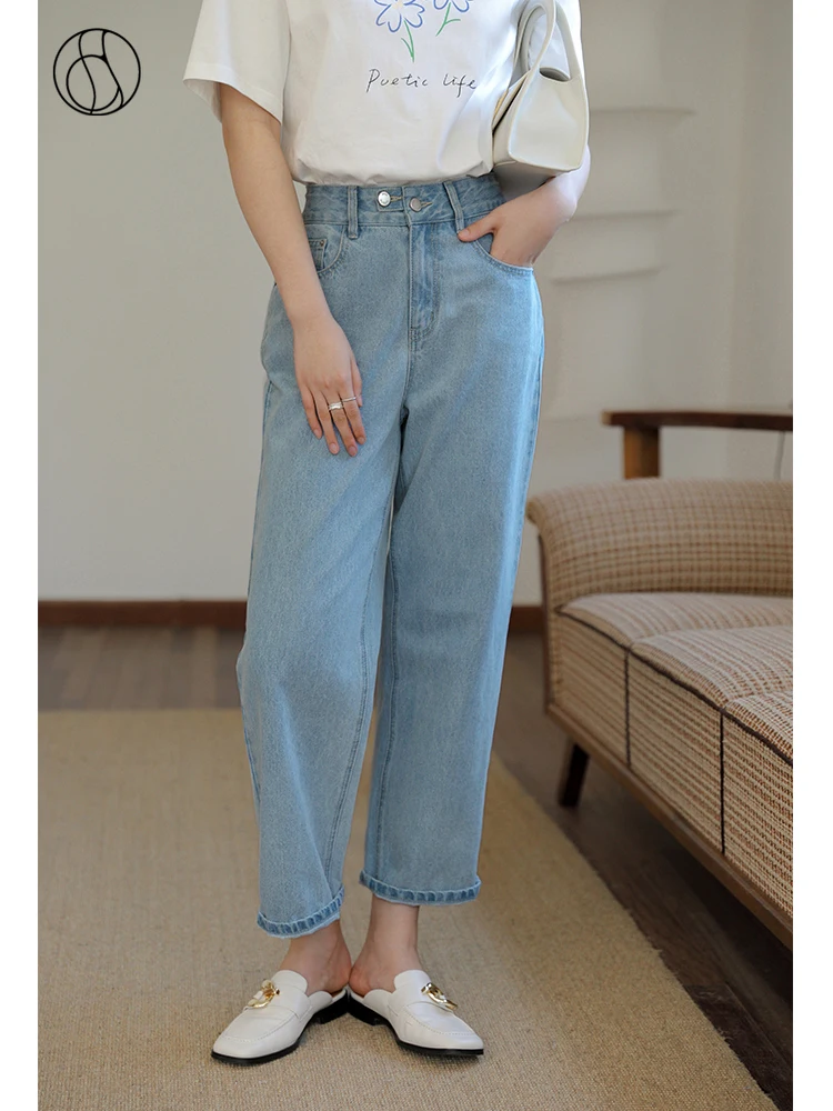 DUSHU Office Lady Loose High Waist Slim Blue Straight Tapered Jeans 2021 Fall New Style 100% Cotton Casual Women Jeans
DUSHU Office Lady Loose High Waist Slim Blue Straight Tapered Jeans 2021 Fall New Style 100% Cotton Casual Women Jeans