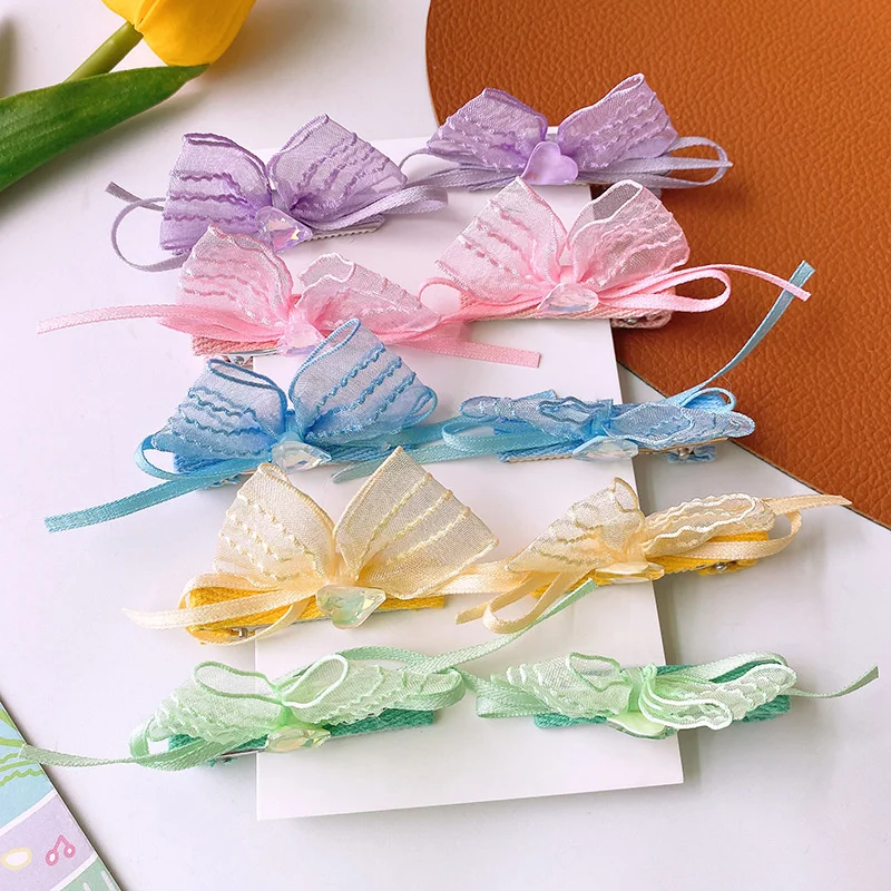 2PCS New Princess Candy Colored Mesh Bow Lovely Girls Hairpins Children Headwear Hairgrip Hair Clips Barrettes Hair Accessories
2PCS New Princess Candy Colored Mesh Bow Lovely Girls Hairpins Children Headwear Hairgrip Hair Clips Barrettes Hair Accessories