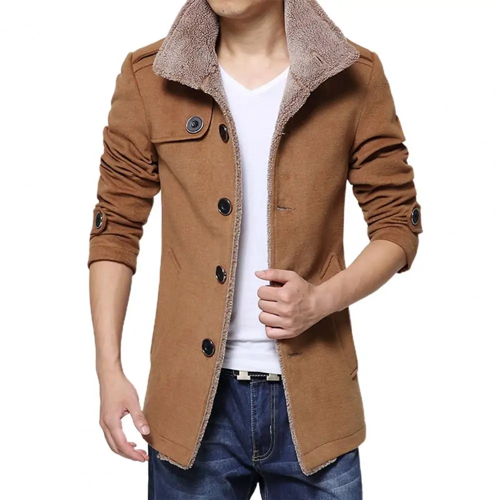 Fashion Winter men Jacket Single-breasted Button Mid-length Casual Coat for Going Out Winter men Coat
Fashion Winter men Jacket Single-breasted Button Mid-length Casual Coat for Going Out Winter men Coat