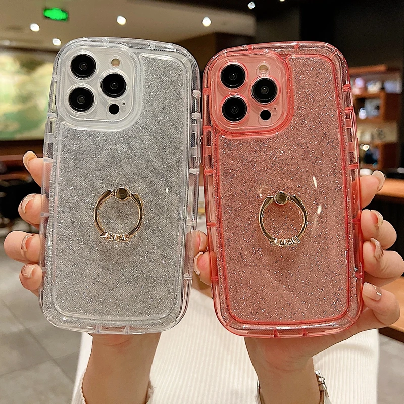 Glitter Soft Silicone Shockproof Phone Case For iPhone 11 12 13 14 Pro Max X XR SE 2020 2022 8 7 6S Plus Ring Holder Stand Cover
Glitter Soft Silicone Shockproof Phone Case For iPhone 11 12 13 14 Pro Max X XR SE 2020 2022 8 7 6S Plus Ring Holder Stand Cover