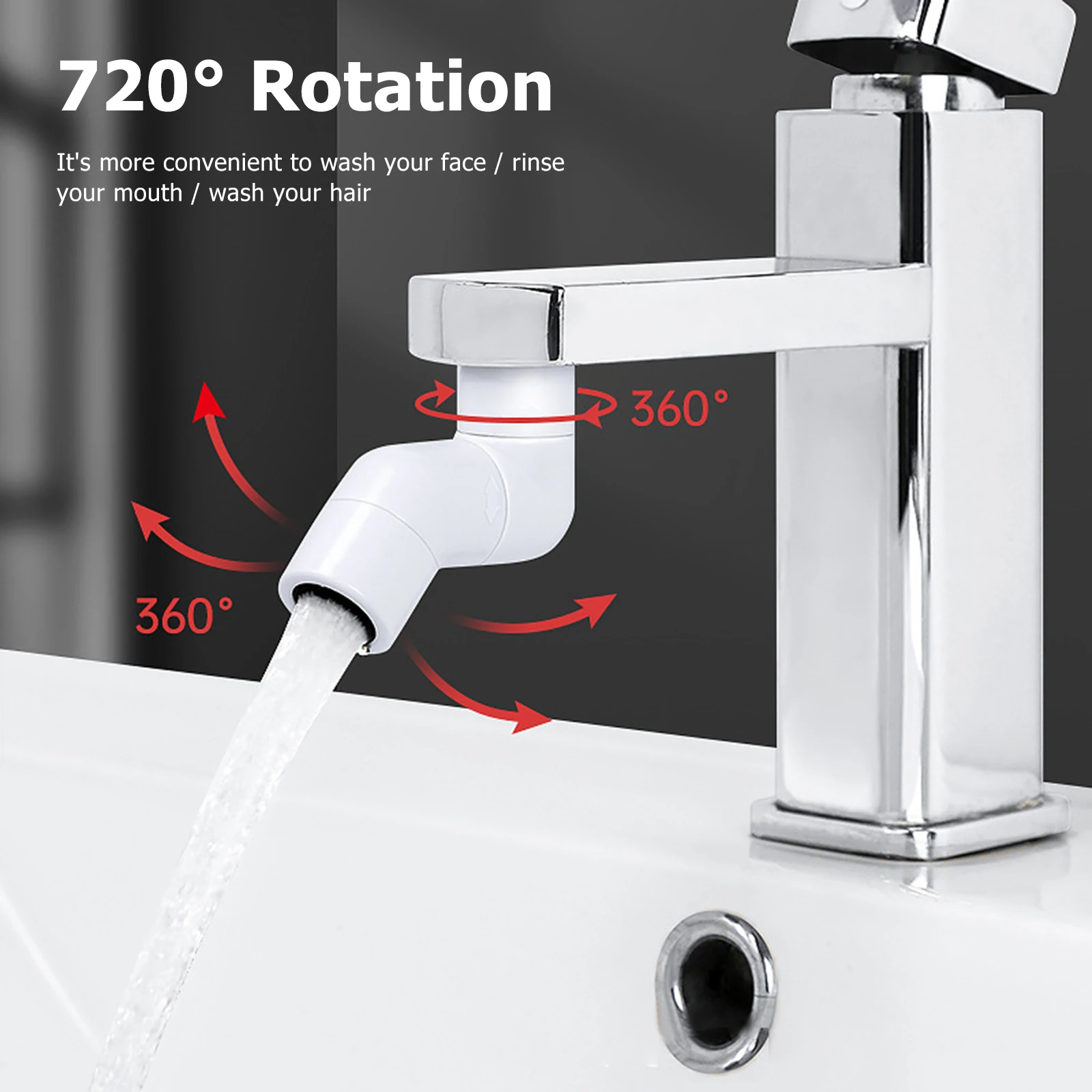 720 Degree Rotation Splash-Proof Swivel Faucet Movable Kitchen Bathroom Sink Aerator Water Filter Nozzle Tap Head
720 Degree Rotation Splash-Proof Swivel Faucet Movable Kitchen Bathroom Sink Aerator Water Filter Nozzle Tap Head
