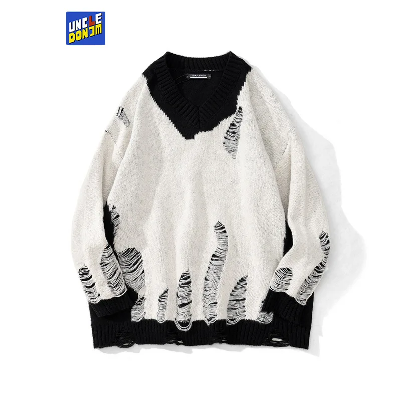 UNCLEDONJM Ripped v neck sweater men designer clothes men clothing 2022 vintage sweater distressed Pullovers knitted sweater
UNCLEDONJM Ripped v neck sweater men designer clothes men clothing 2022 vintage sweater distressed Pullovers knitted sweater
