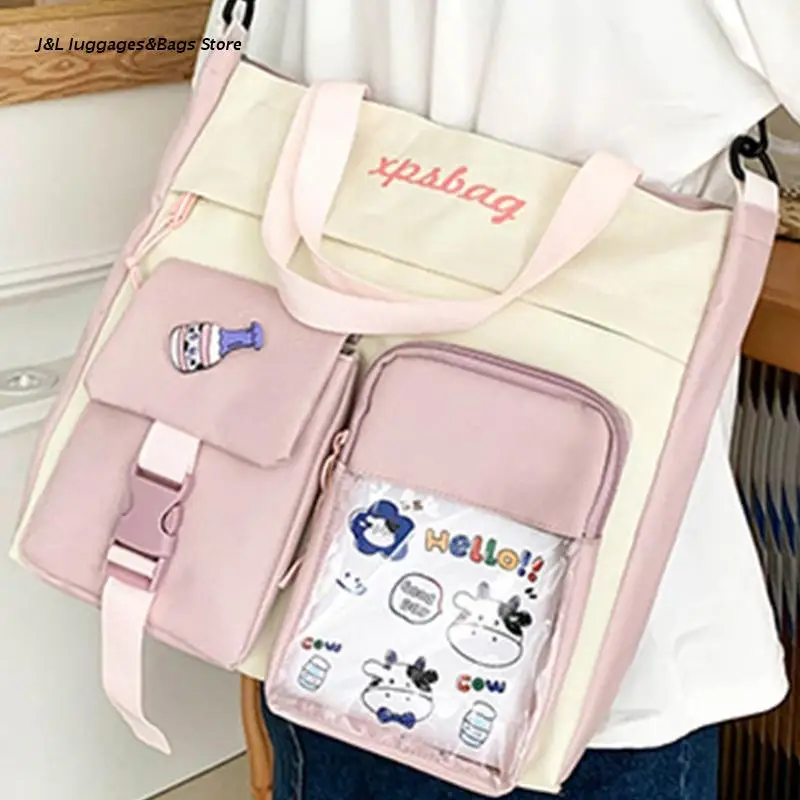 Crossbody Bag Anti-theft Nylon Messenger Bag Cute Schoolbag with Many Pockets for High School Middle School Students
Crossbody Bag Anti-theft Nylon Messenger Bag Cute Schoolbag with Many Pockets for High School Middle School Students