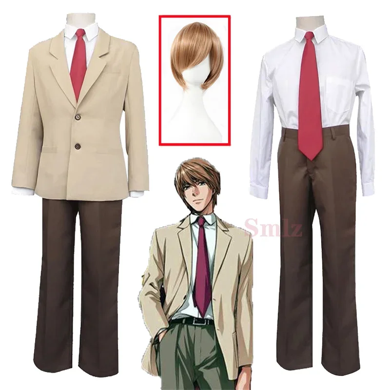 Anime Death Note Cosplay Yagami Light Cosplay Costumes Wig Man Suit Pants Tie Outfit Halloween Christmas Party Uniform
Anime Death Note Cosplay Yagami Light Cosplay Costumes Wig Man Suit Pants Tie Outfit Halloween Christmas Party Uniform