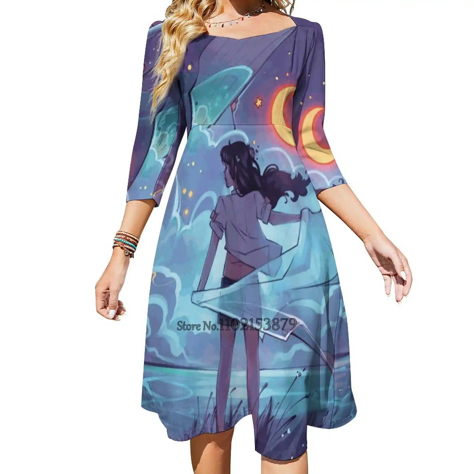 Женское платье с квадратным вырезом, открытой спиной и шнуровкой сзади
Женское платье с квадратным вырезом, открытой спиной и шнуровкой сзади