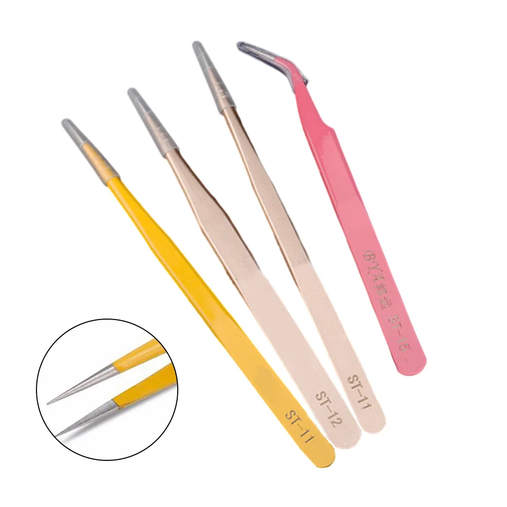 Stainless Steel Anti-Static Tweezers Bend Long Nose Tweezers For Intersperse Jewerly Sewing Supplies Hand Tools ST11 ST12 ST15
Stainless Steel Anti-Static Tweezers Bend Long Nose Tweezers For Intersperse Jewerly Sewing Supplies Hand Tools ST11 ST12 ST15