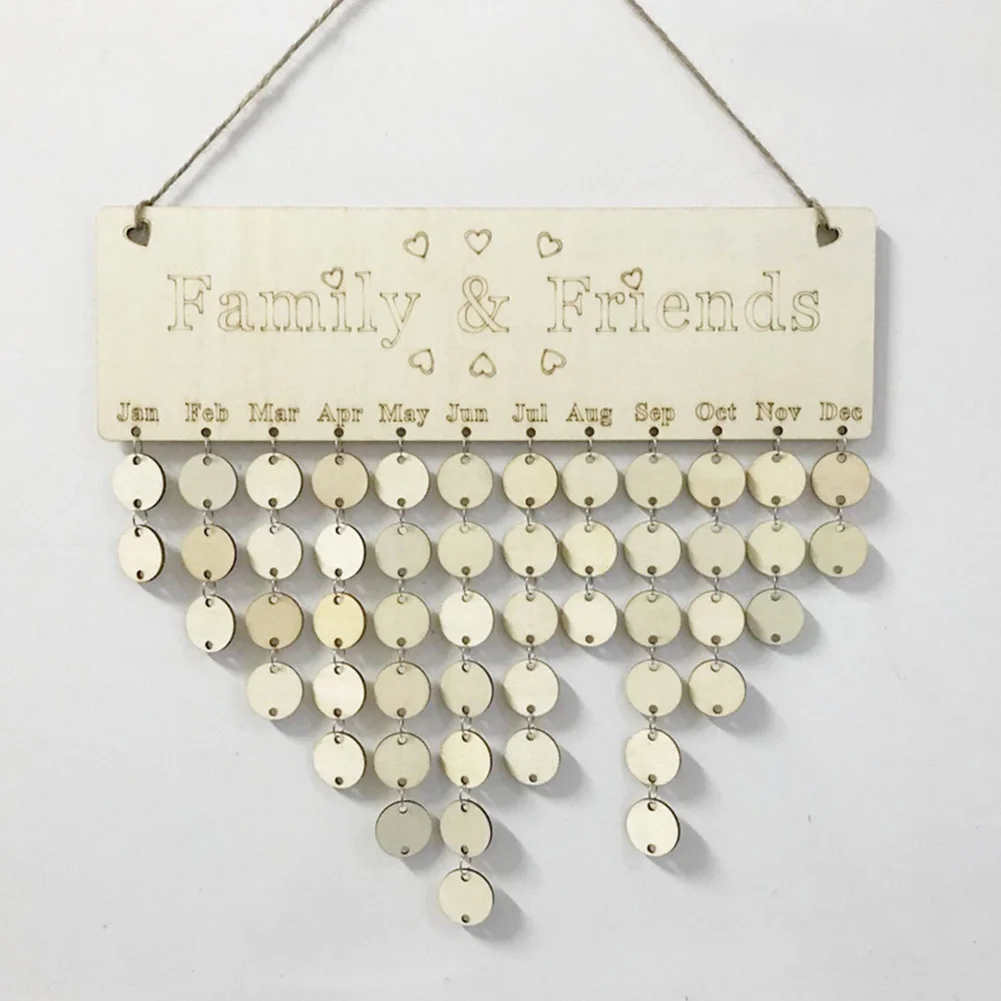 Crafts Office Ornaments Wooden Dates Vertical Hanging Christmas Family Birthday Gift Wall Calendar
Crafts Office Ornaments Wooden Dates Vertical Hanging Christmas Family Birthday Gift Wall Calendar