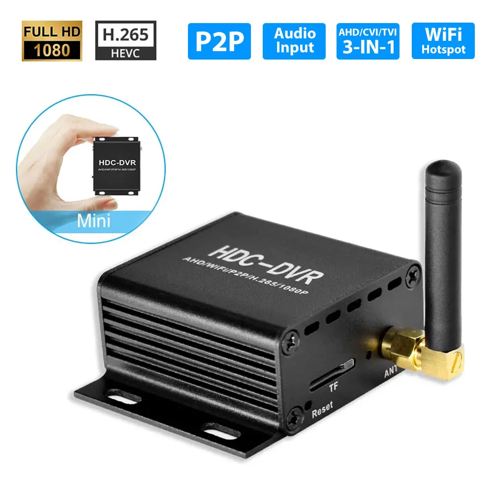 1080P Mini Wifi DVR Video Recorder Real time video Record Motion Detection AHD/TVI/CVI IP Camera Analog Camera DVR Record
1080P Mini Wifi DVR Video Recorder Real time video Record Motion Detection AHD/TVI/CVI IP Camera Analog Camera DVR Record